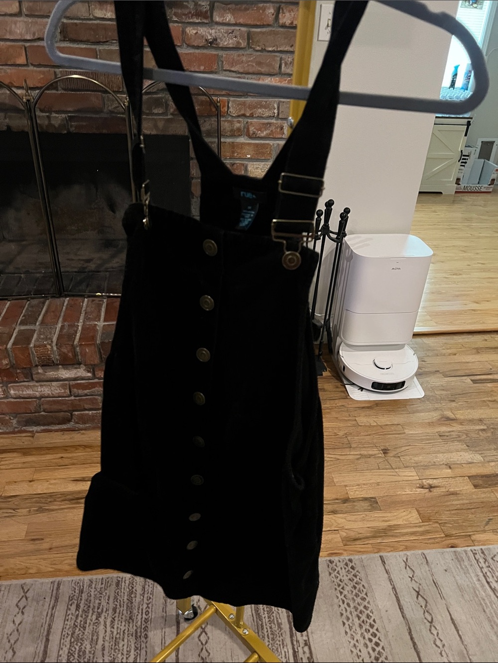 Rue21 Black Button-Front Pinafore Mini Dress